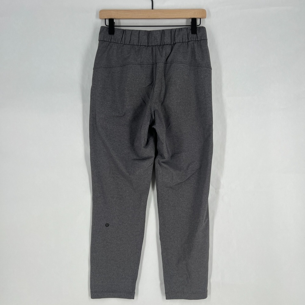 Lululemon On The Fly Ankle Pants Womens 6 Gray Stretch High Rise Drawstring - Picture 6 of 16